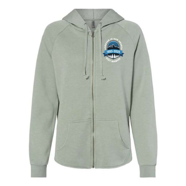 Women's California Wave Wash Full-Zip Hooded Sweatshirt - Printed Logo Thumbnail